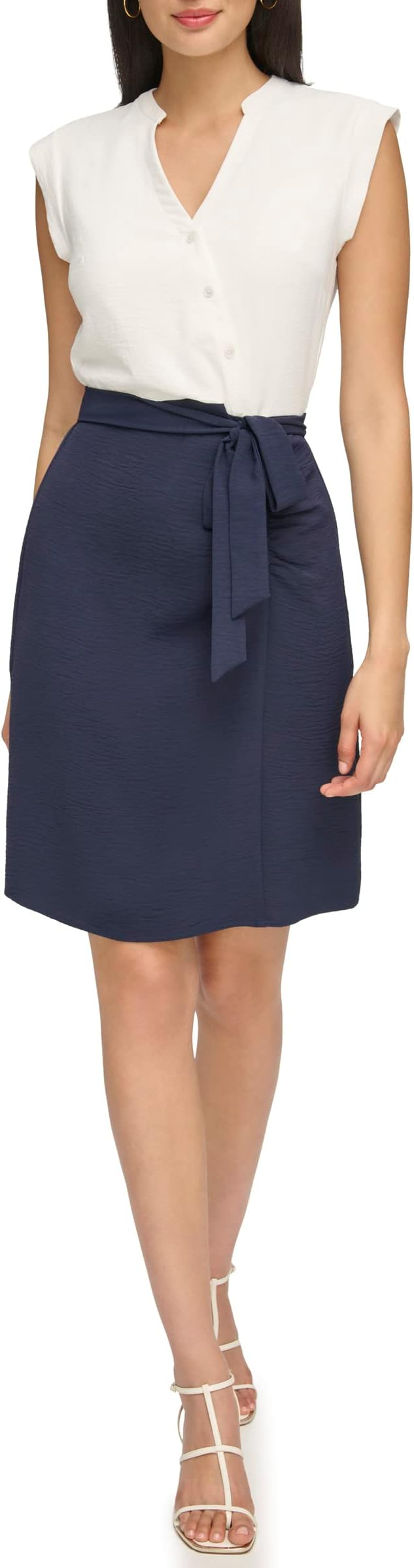 Women's Cap Sleeve Wear to Work V-Neck